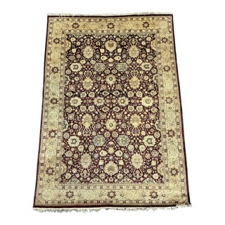Hand-Knotted Wool Tabriz-Style Oriental Area Rug For Sale