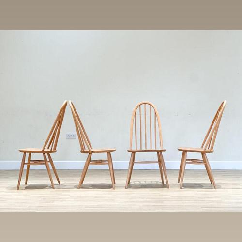 Vintage Dining Table and Chairs in Elm by Lucian Ercolani for Ercol, Set of 5 For Sale - Image 17 of 18