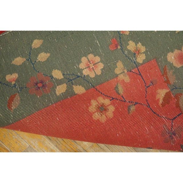 1920s Antique Chinese Art Deco Rug Vase Floral Walter Nichols 8' 10'' X 11' 2'' For Sale - Image 9 of 9