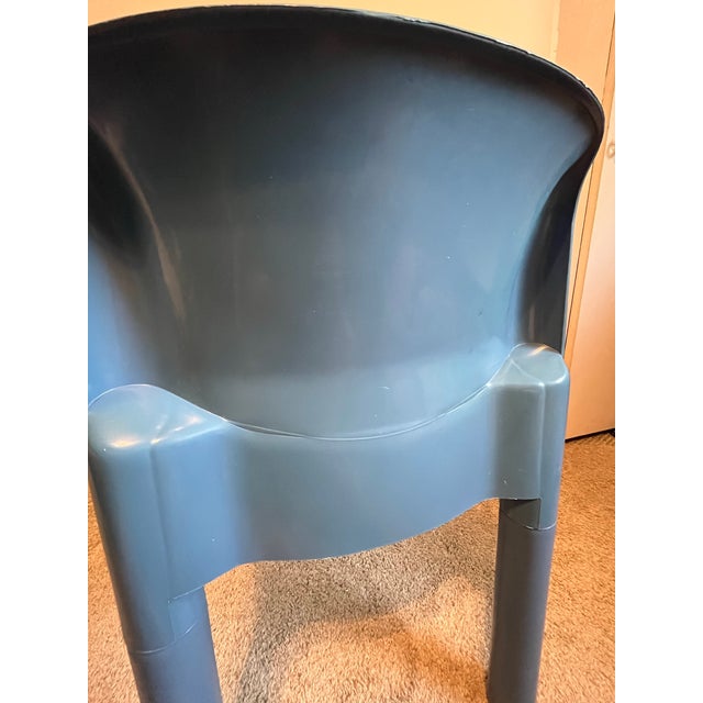 Carlo Bartoli for Kartell 4875 Blue Chair Pop Art MCM Mid Century Modern Space Age 1970s For Sale - Image 9 of 12