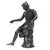 Grand Tour Late 19th Century Classical Roman Fisherman Bronze Sculpture For Sale - Image 3 of 8