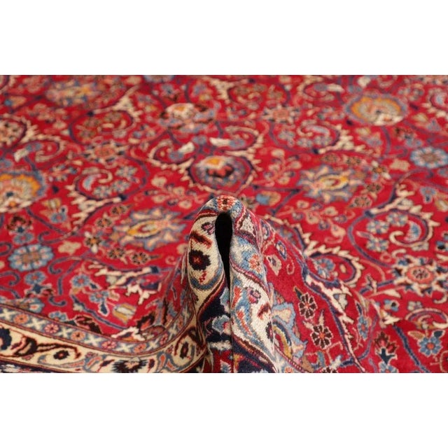 Mashad Rug with Floral Medallion For Sale - Image 10 of 11