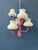 Mid-Century White Opaline Glass Chandelier with Pink Frame For Sale - Image 9 of 13