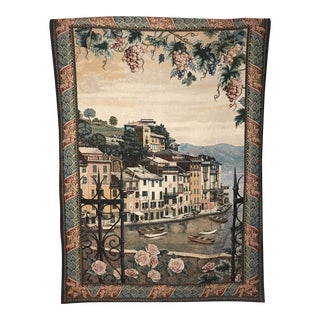 Vintage Extra Large Tapestry of Venice, Italy For Sale