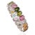 Contemporary Boho 3.74 Ct Oval Multicolor Tourmaline Full Eternity Ring in 925 Sterling Silver Size 7.5 For Sale - Image 3 of 15