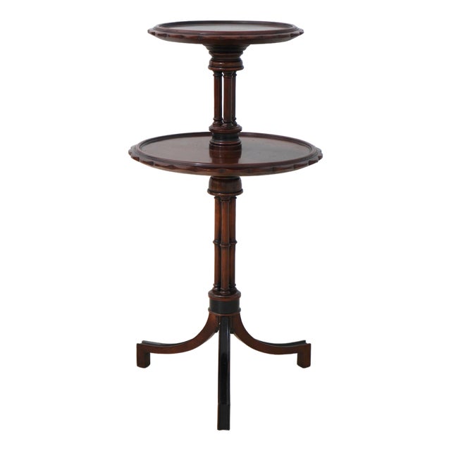 Tomlinson 2 Tier Mahogany Dumbwaiter Stand For Sale