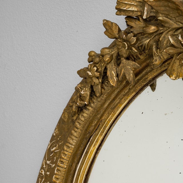 19th Century France Gold Wood Mirror For Sale - Image 9 of 10