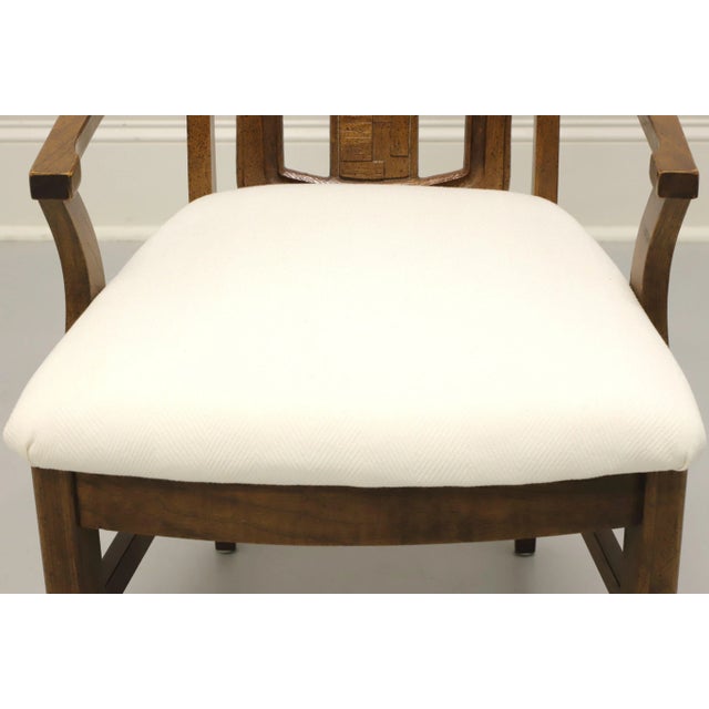 Broyhill Premier Mid 20th Century Oak Brutalist Style Dining Armchairs - Pair For Sale - Image 9 of 11