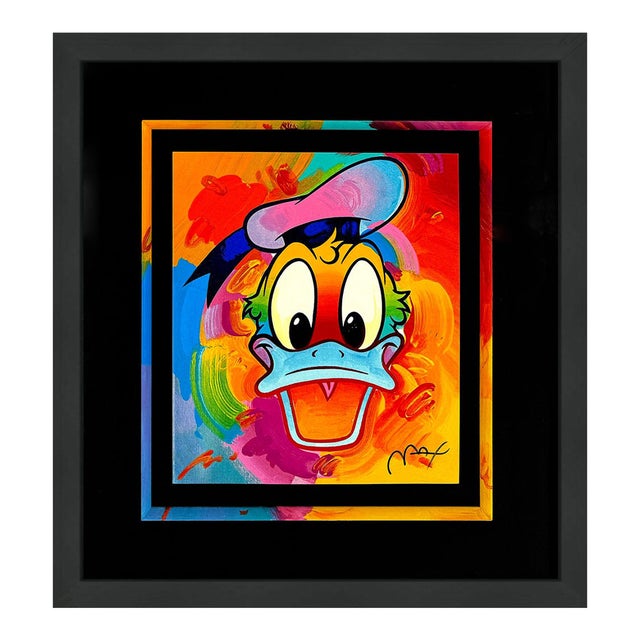 Peter Max, Disney: Donald Duck, Hand Signed Serigraph, Edition of 500, Custom Framed, 1994 For Sale