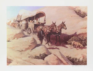 Harvey William Johnson, the Emigrants, Lithograph