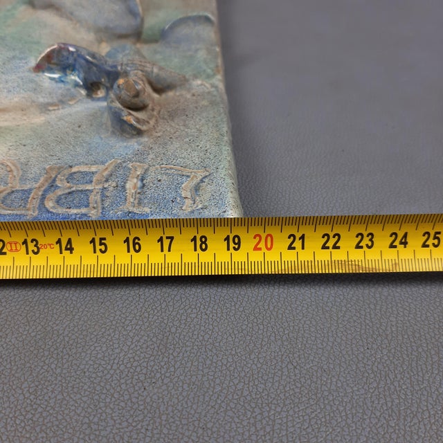 Vintage Majolica Libra High Relief, 1960s For Sale - Image 12 of 14