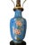 Antique 19th Century Chinese Cloisonné Vase Lamp With Cherry Blossoms & Swallows on Cobalt Blue Ground, 18" For Sale In Jacksonville, FL - Image 6 of 15