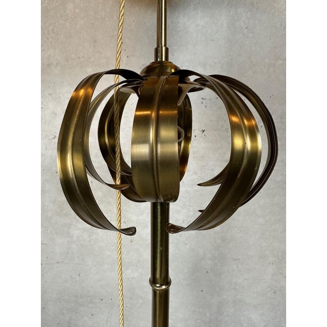 Vintage Brass Faux Bamboo Floor Lamp For Sale - Image 12 of 14