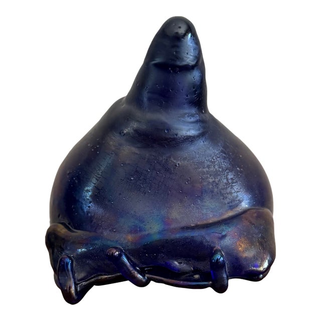 Original Signed Erwin Eisch Abstract Art Glass Sculpture, 1972 For Sale