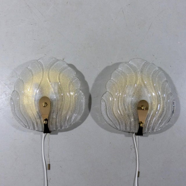 Gold Murano Glass Wall Lamps from Hillebrand, 1960s, Set of 2 For Sale - Image 8 of 18