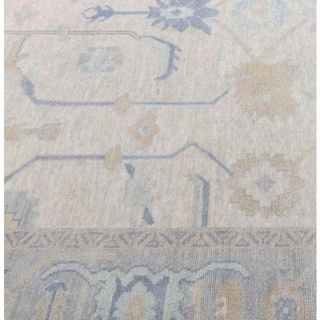 Not Yet Made - Made To Order Modern Handknotted Oushak Rug in Shades of Blue with Taupe & Grey, 8' x 10' For Sale - Image 5 of 10