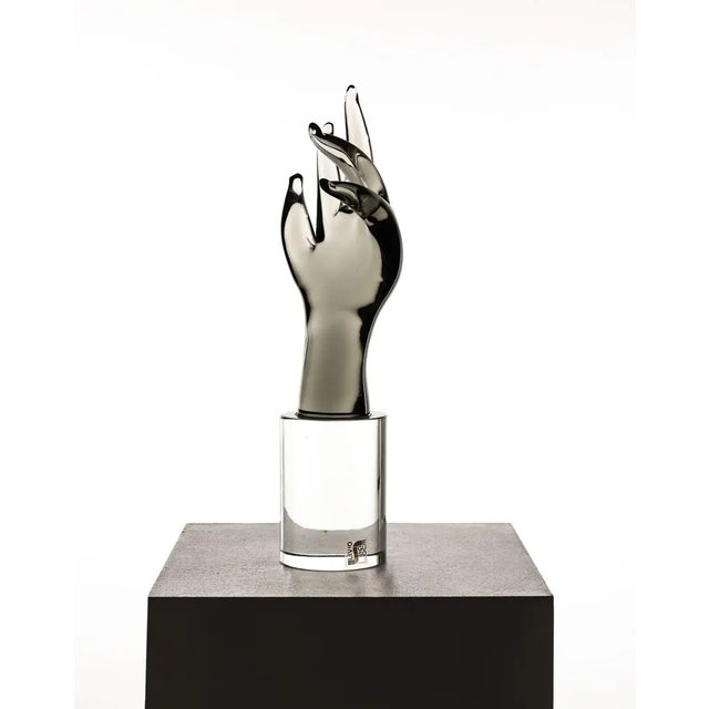 Mid-Century Modern Murano Glass Hand Sculpture by Livio Seguso, 1970s For Sale - Image 3 of 5