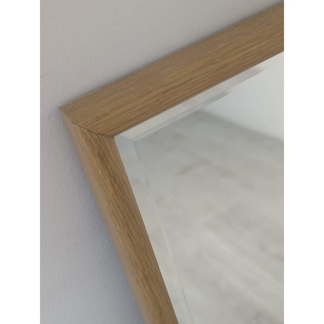 Large Classic Wall Mirror in Wooden Frame and Beveled Panel, 1975 For Sale - Image 6 of 8