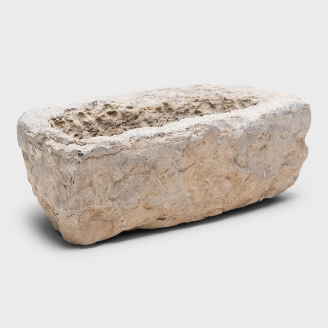 Chinese Half Moon Stone Trough, C. 1850 | Chairish