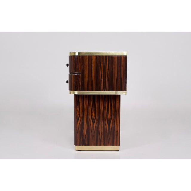 Small Mirrored Macassar Ebony Sideboard, 1950s For Sale - Image 4 of 16