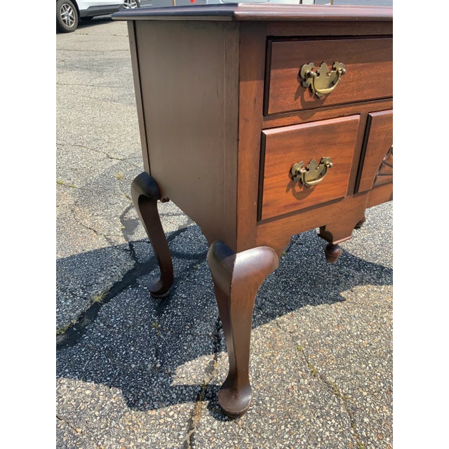 Late 20th Century Queen Anne Style Lowboy For Sale - Image 9 of 11
