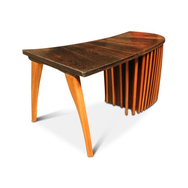 Wood Organic Desk with Four Storage Drawers by Alun Heslop, 1990s For Sale - Image 7 of 7