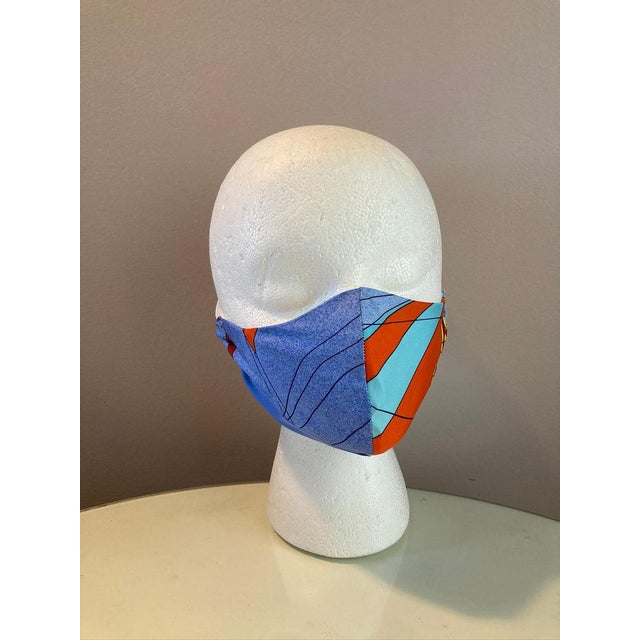 1980s Hermes Les Folies Du Ciel Silk Scarf Face Mask For Sale - Image 9 of 9