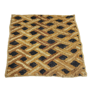 Vintage African Kuba Kasai Velvet Raffia Textile Zaire 23 "By 22.5"