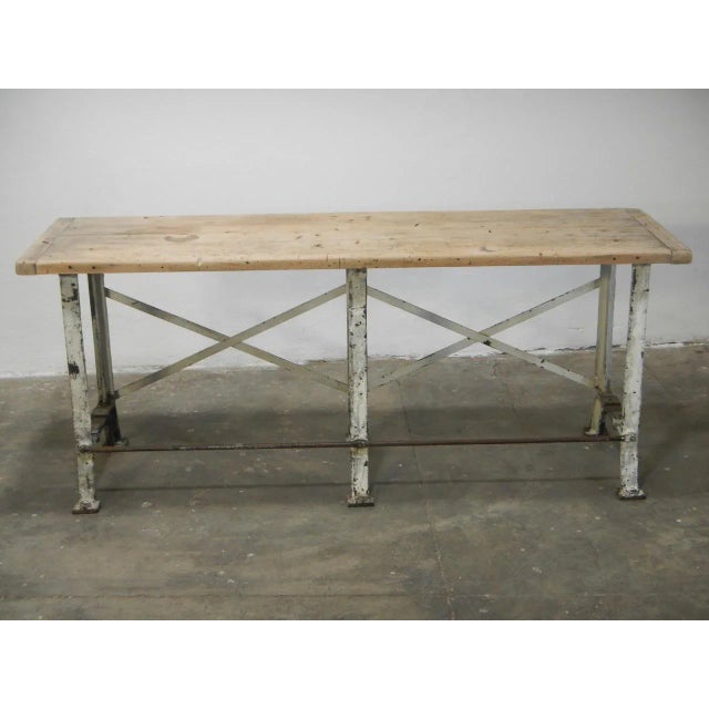 French Industrial Bench, 1920s For Sale - Image 6 of 6