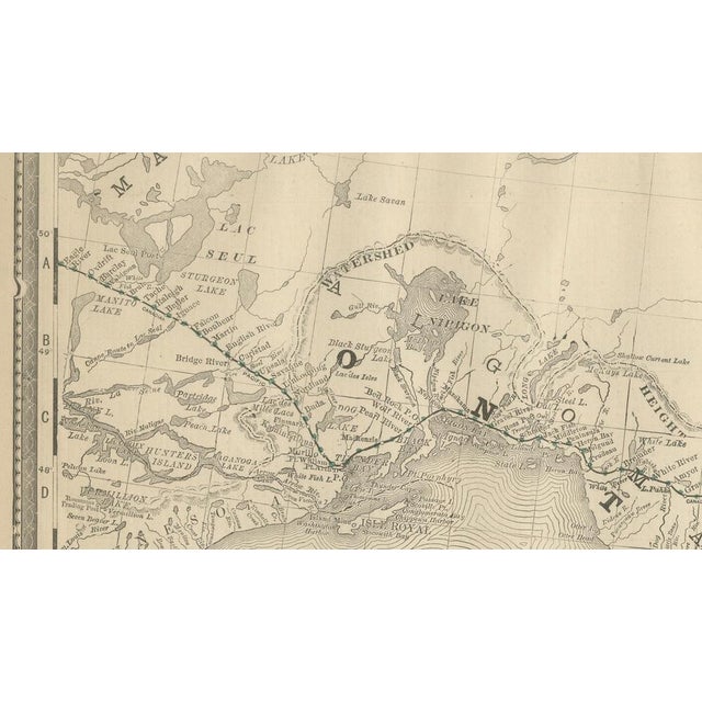 Paper Antique Ontario Map, 1888 For Sale - Image 7 of 9