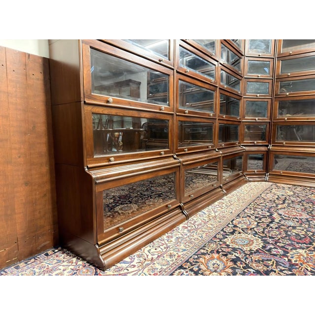 English Corner Bookcase from Globe Wernicke For Sale - Image 9 of 18