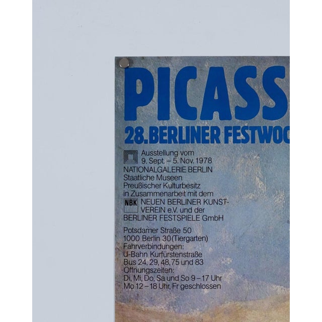 1970s Picasso the Circus Exhibition Poster by Pablo Picasso, 1978 For Sale - Image 5 of 9