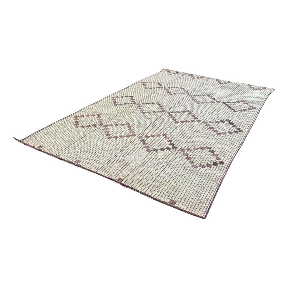 Mauritanian Tuareg Rug in Plant Fibers and Leather, 1990s | Chairish