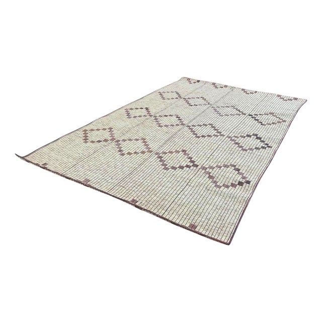 Mauritanian Tuareg Rug in Plant Fibers and Leather, 1990s For Sale