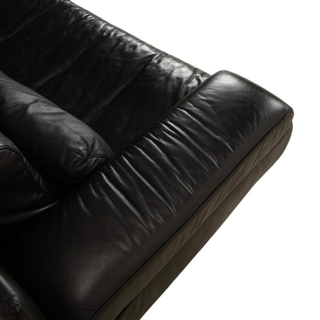 Black Model 6500 2-Seater Sofa in Black Leather from Rolf Benz For Sale - Image 8 of 16