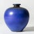 Large stoneware vase by Berndt Friberg, in a beautiful plump form with a thick neck. Vibrant blue hare’s fur glaze with...