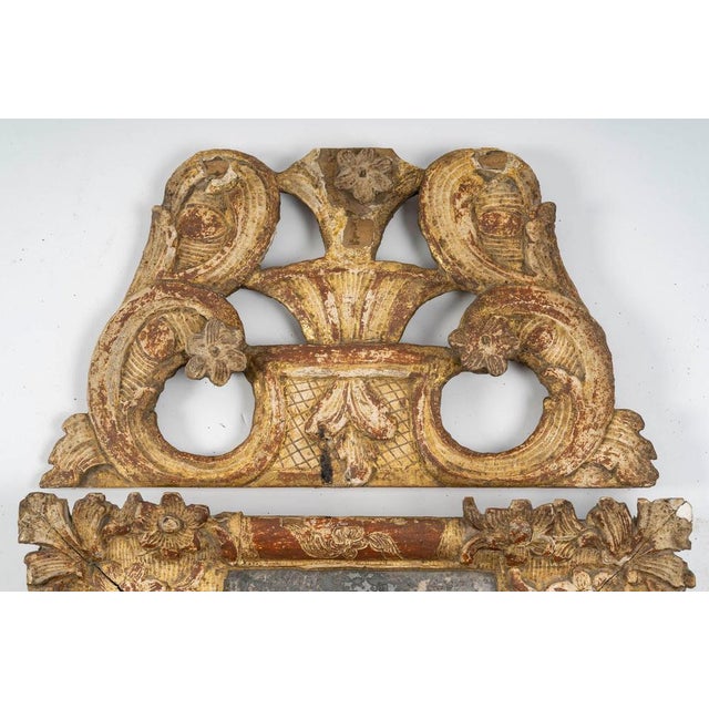 18th century louis xvi period mirror. 18th century louis xvi period carved and gilded wood mirror, with antique gilding...