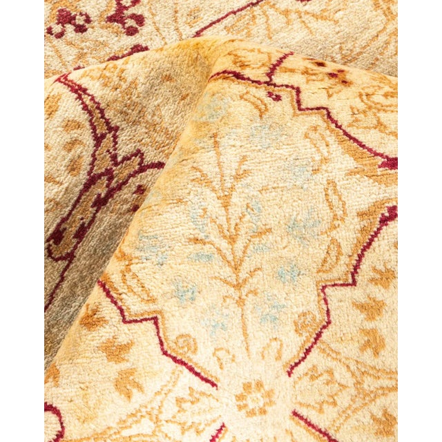 Textile Mogul, One-of-a-Kind Hand-Knotted Area Rug in Ivory, 6' 1" x 6' 1" For Sale - Image 7 of 8