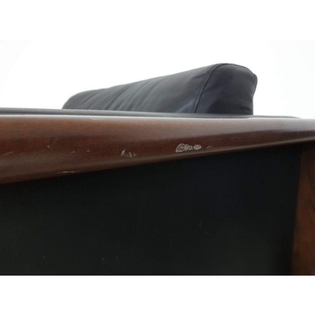 Black German Leather Lounge Chair by Walter Knoll, 1970s For Sale - Image 8 of 17