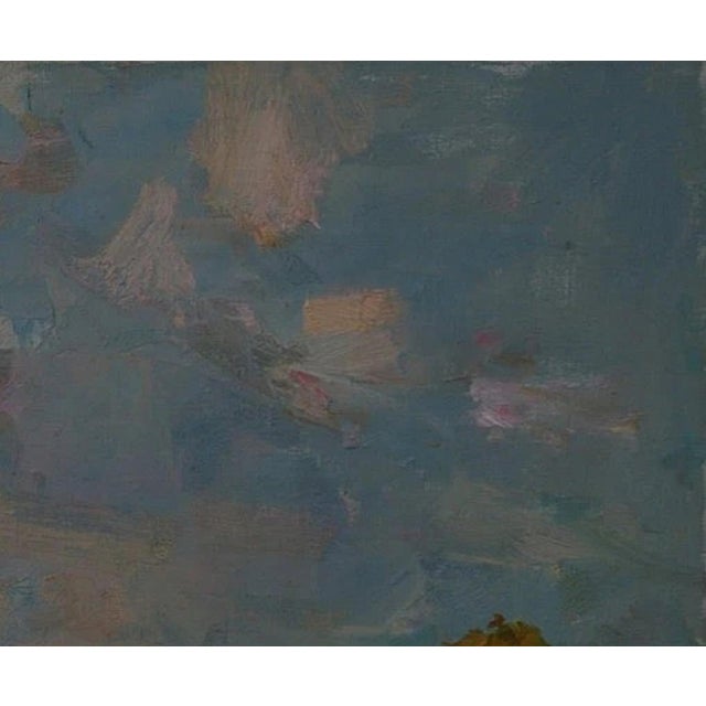 Realism 1960s Mountain Landscape Oil Painting Original Soviet Art Ukrainian Artist Gudzikevich 50-60 For Sale - Image 3 of 6