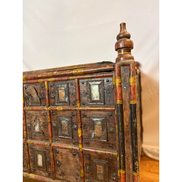 Early 20th Century Rustic Hand-Carved Indian (Damchiya) Style Dowry Chest For Sale - Image 12 of 12