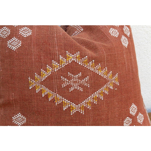 24" Sienna Chevron Moroccan Silk Pillow For Sale - Image 4 of 8