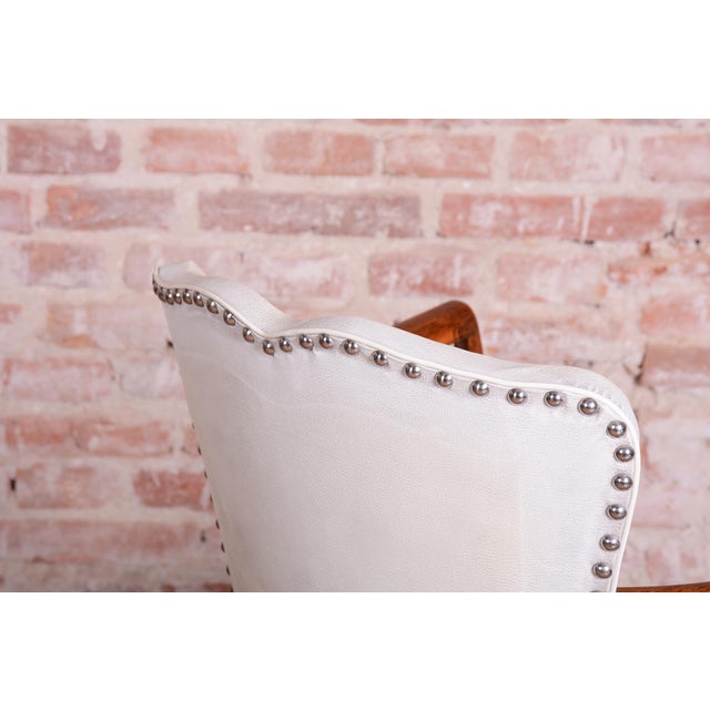 Wood Art Deco Beech Armchair from Jules Leleu, France, 1930s For Sale - Image 7 of 14