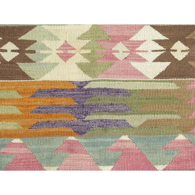 1960s Vintage Turkish Handmade Kilim Area Rug For Sale - Image 11 of 13