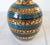 Mid-Century Modern Italian Gold and Teal Crackle Pottery Vase For Sale - Image 3 of 6