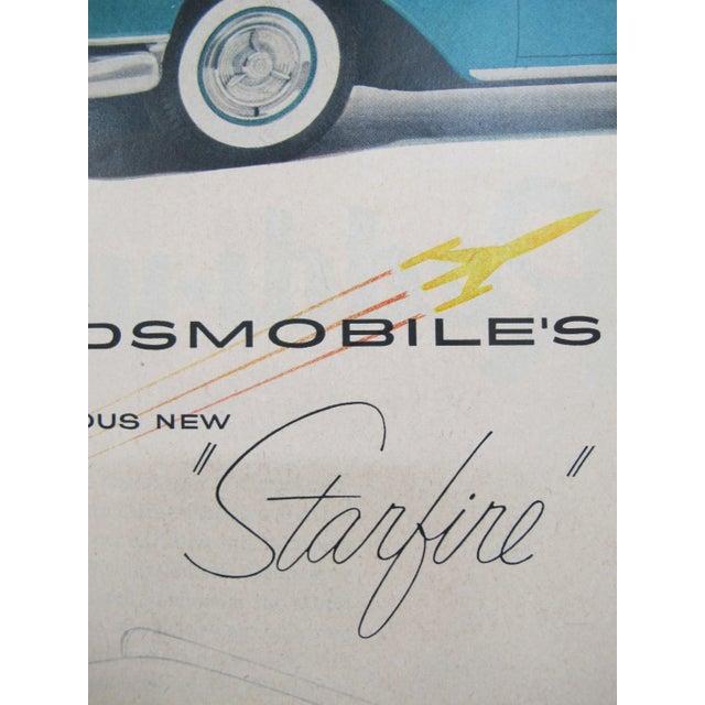 Mid-Century Modern 1960s Oldsmobiles Starfire Matted Advertisement For Sale - Image 3 of 3
