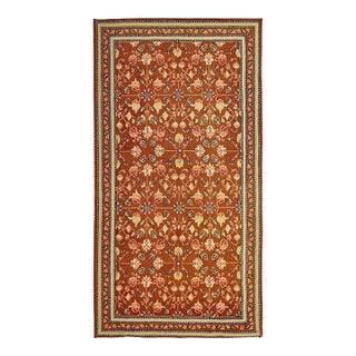4'x6' Ariana Handwoven Bessarabian Wool Kilim | Brown Floral Flatweave For Sale