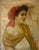 Hollywood Regency Antique Italian School Oil Portrait of Peasant Girl, Signed, 19th C For Sale - Image 3 of 8