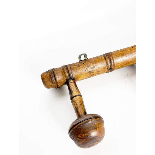 1940s Vintage Wooden Coat Rack, France, 1940s For Sale - Image 5 of 12