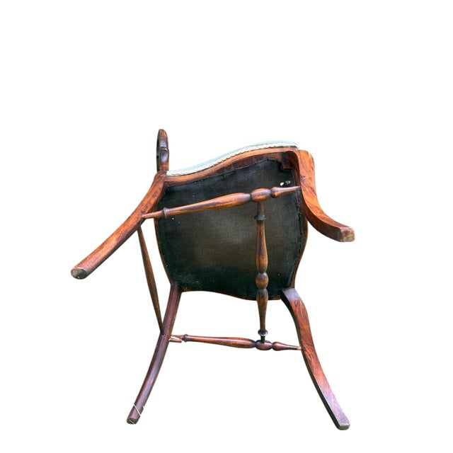 Antique Victorian Rosewood Parlor or Dressing Chair For Sale - Image 9 of 12